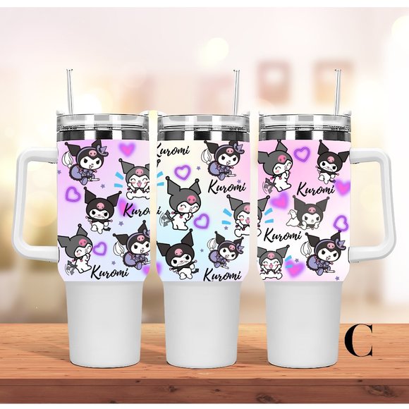 Sanrio Kawaii Kuromi Hello Kitty friend Tumbler 40oz Christmas gift Personalized - Picture 7 of 7